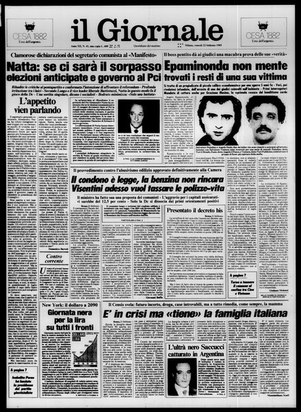 Il giornale : quotidiano del mattino